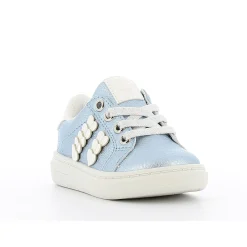 Chaussures Fille|Chaussettes, Collants, Chaussons*P'tit Bisou premiers pas Baskets basses cœurs brillants de Bleu