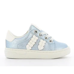 Chaussures Fille|Chaussettes, Collants, Chaussons*P'tit Bisou premiers pas Baskets basses cœurs brillants de Bleu