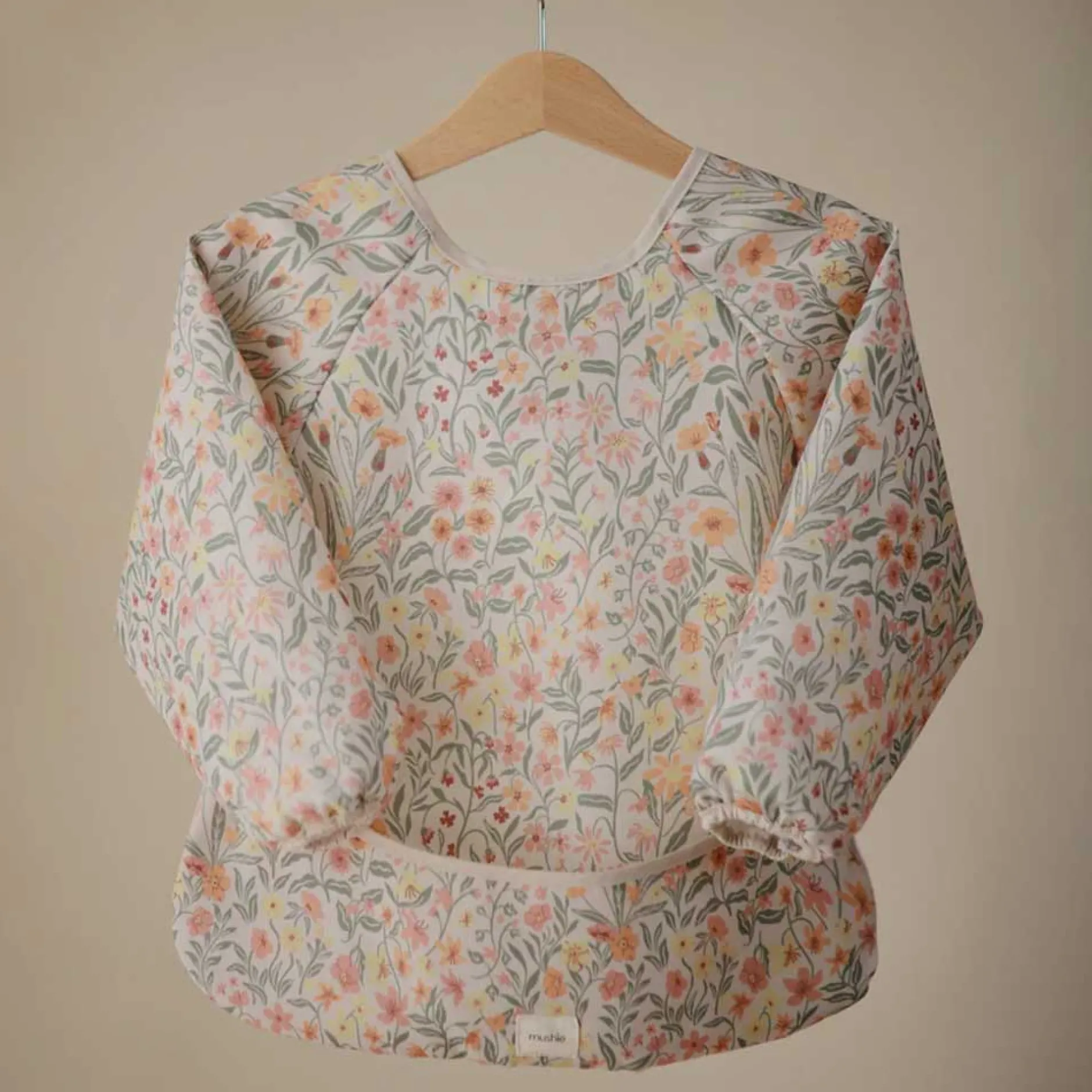 Bavoirs*mushie Bavoir à manches longues de Pastel Blooms