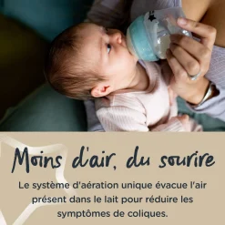 Biberons Pp (Polypropylène)*Tommee Tippee Biberon anti-colique avancé x1 260 ml de Rose