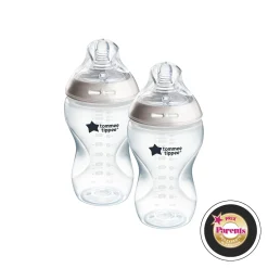 Biberons Pp (Polypropylène)*Tommee Tippee Biberon anti-colique Natural Start Lot de 2 340 ml de Transparent