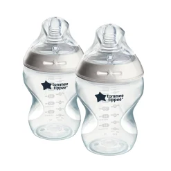 Biberons Pp (Polypropylène)*Tommee Tippee Biberon anti-colique Natural Start Lot de 2 260 ml de Transparent