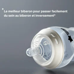 Biberons Pp (Polypropylène)*Tommee Tippee Biberon anti-colique Natural Start Lot de 2 260 ml de Transparent