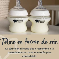 Biberons Pp (Polypropylène)*Tommee Tippee Biberon Closer to Nature 150 ml - débit lent de Transparent