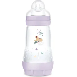 Biberons Pp (Polypropylène)*Mam Biberon Easy Start anti-colique Débit 2 260 ml de Lilas