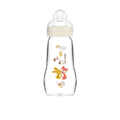 Biberons Verre*Mam Biberon en verre 260 ml de Blanc