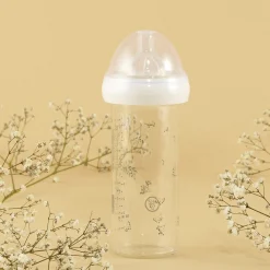 Biberons Verre*Le Biberon Français Biberon en verre 240 ml de Gypsophile Vert