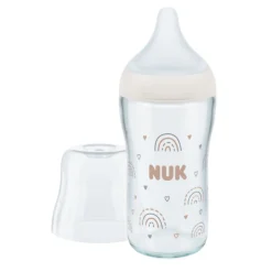 Biberons Verre*Nuk Biberon en verre Perfect Match avec tétine silicone 230 ml de