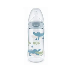 Biberons Pp (Polypropylène)*Nuk Biberon First Choice+ Temp Control Silicone 360 ml de Bleu clair