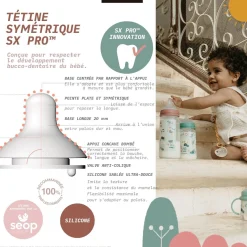 Biberons Pp (Polypropylène)*Suavinex Biberon tétine SX PRO M 270 ml de Walk Rose