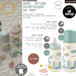 Biberons Pp (Polypropylène)*Suavinex Biberon tétine SX PRO M 270 ml de Dreams Rose