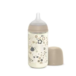 Biberons Verre*Suavinex Biberon verre avec tétine SX Pro 240 ml de Wonderland Beige