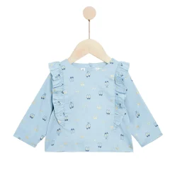 T-Shirts, Blouses, Chemises*Marèse Bleu Ballerine Tunique manches longue de Print Luxembourg