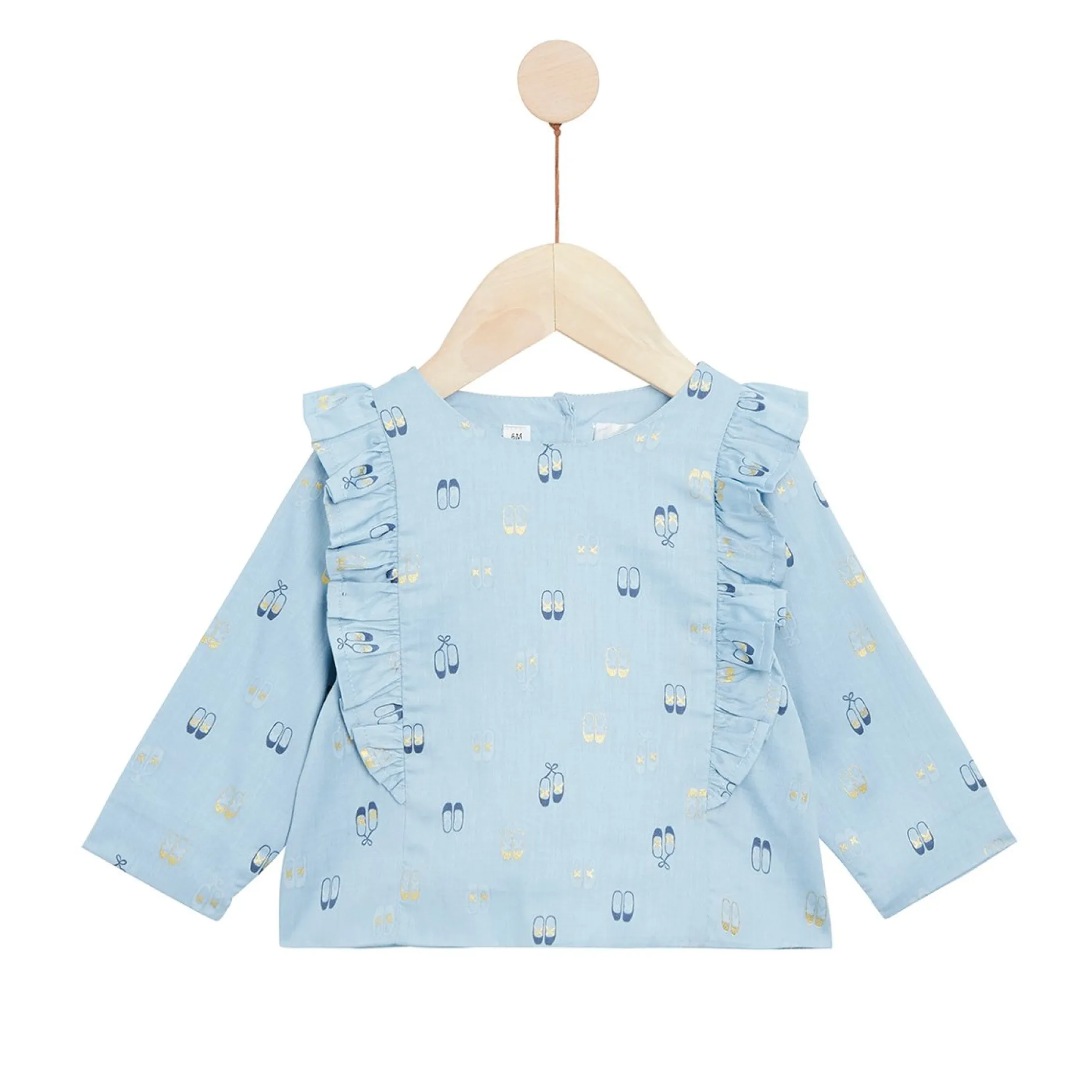 T-Shirts, Blouses, Chemises*Marèse Bleu Ballerine Tunique manches longue de Print Luxembourg