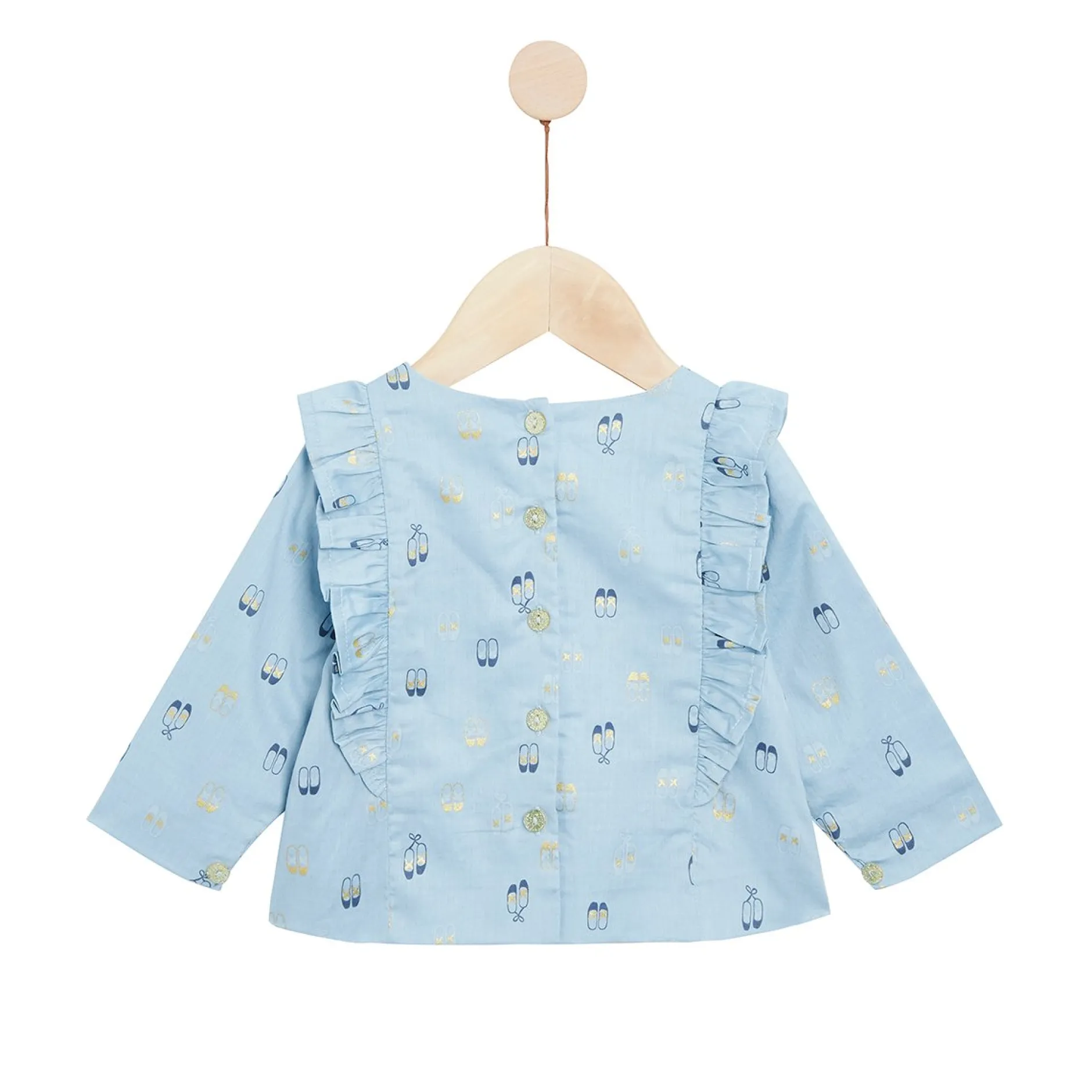 T-Shirts, Blouses, Chemises*Marèse Bleu Ballerine Tunique manches longue de Print Luxembourg