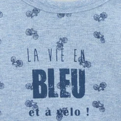 Gilets, Pulls*Marèse Bleu Château Sweat en molleton de Print Vélo