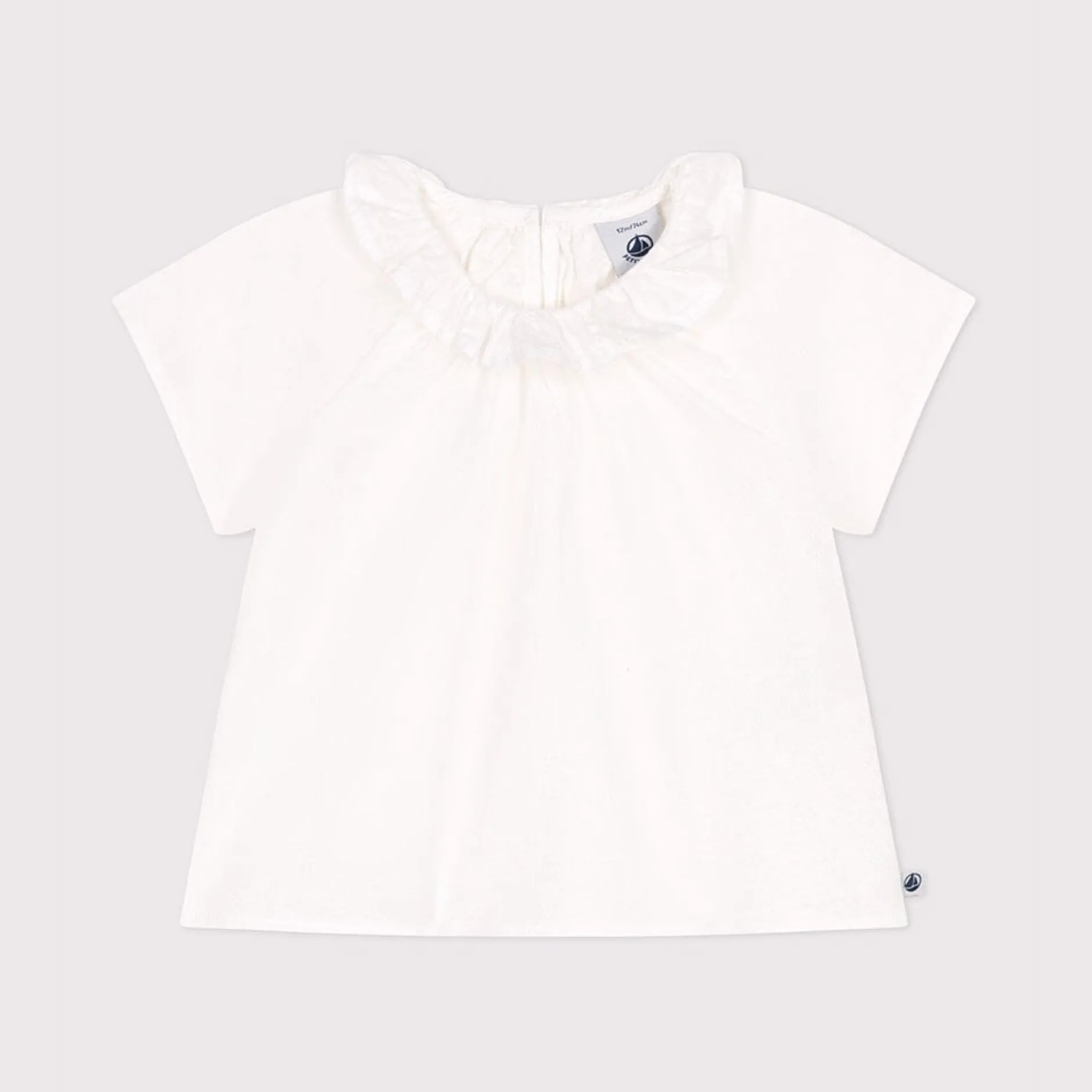 T-Shirts, Blouses, Chemises*Petit Bateau Blouse manches courtes en seersucker rayée de Ecume