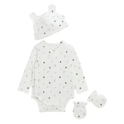 Bodies|Bodies*P'tit bisou Body + Bonnet + Moufles de Chatons