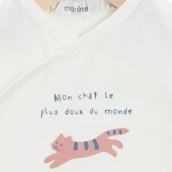 Bodies*Marèse Body à manches courtes de Écru Pétale