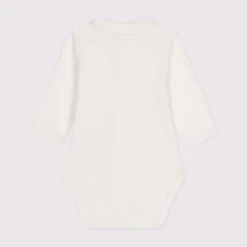 Bodies|Bodies*Petit Bateau Body à manches longues col en coton de Marshmallow