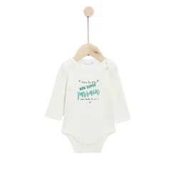 Bodies|Bodies*P'tit bisou Body Annonce de Grossesse au Parrain 12 mois de Écru