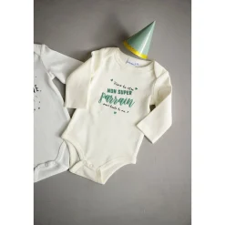 Bodies|Bodies*P'tit bisou Body Annonce de Grossesse au Parrain 12 mois de Écru