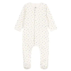 Pyjamas|Pyjamas*Petit Bateau Bodyjama fleurs en coton de Blanc Marshmallow/Blanc Multico