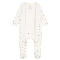 Pyjamas|Pyjamas*Petit Bateau Bodyjama fleurs en coton de Blanc Marshmallow/Blanc Multico