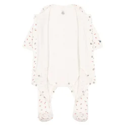 Pyjamas*Petit Bateau Bodyjama fleurs en tubique 3 mois de Blanc marshmallow/blanc multico
