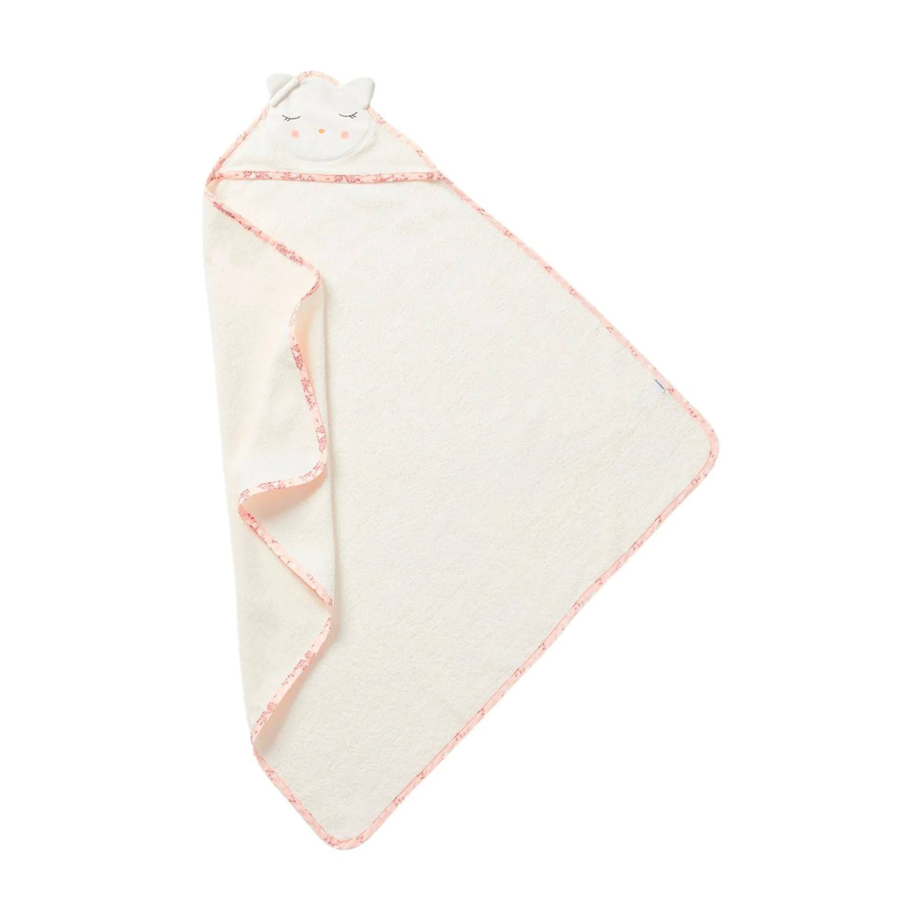 Sorties De Bain*Petit à petit Bonne nuit les chatons Cape de bain en éponge 75 x 75 cm de Ecru Nuage