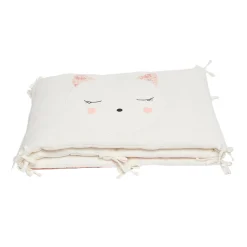 Tours De Lit*Petit à petit Bonne nuit les chatons Tour de lit en velours de Foliage