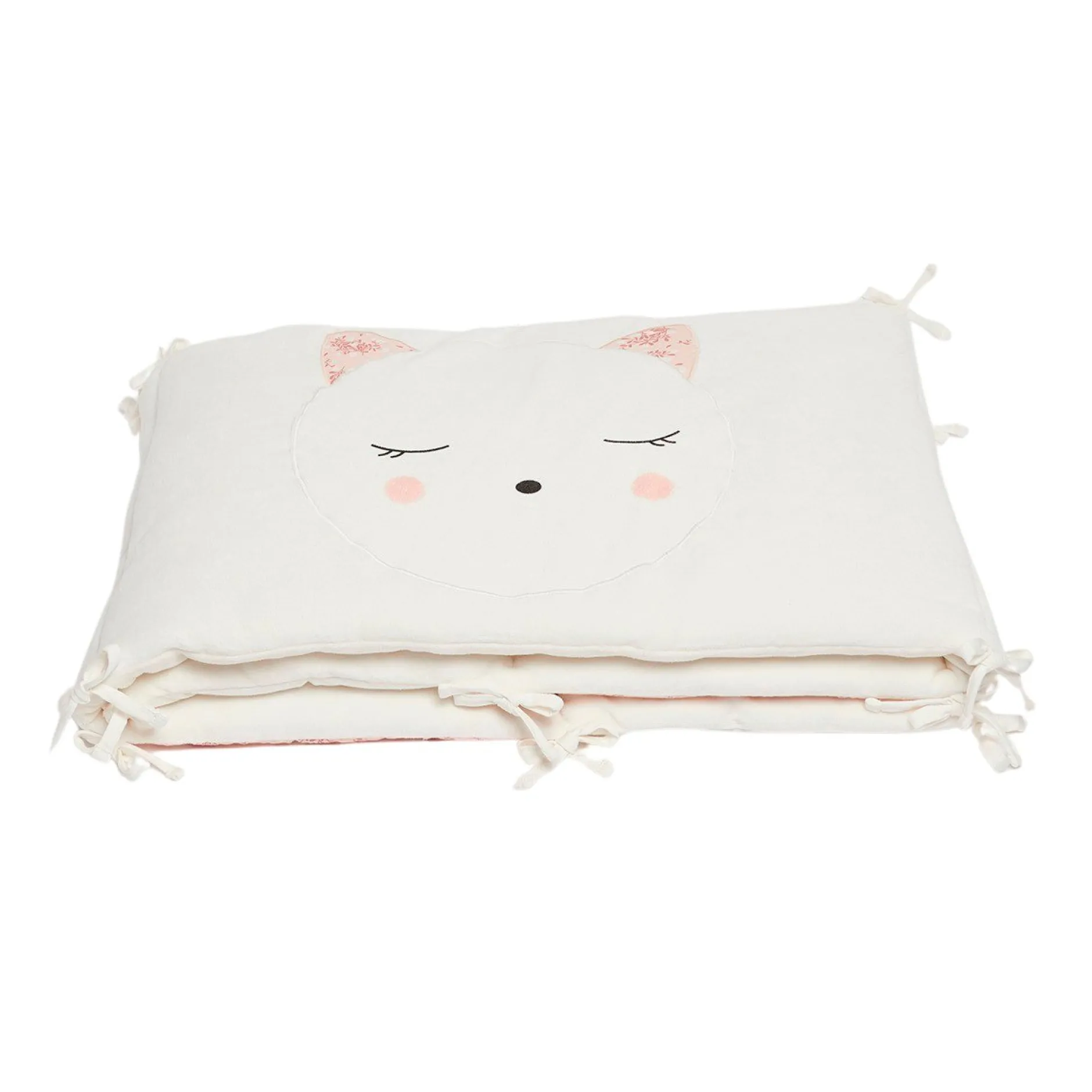 Tours De Lit*Petit à petit Bonne nuit les chatons Tour de lit en velours de Foliage