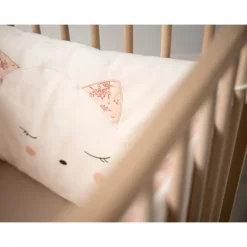 Tours De Lit*Petit à petit Bonne nuit les chatons Tour de lit en velours de Foliage