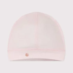 Chapeaux, Bonnets, Écharpes|Chapeaux, Bonnets, Écharpes*Petit Bateau Bonnet bébé en coton uni de Rose fleur