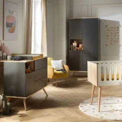 Armoires 3 Portes*Sauthon Original Boréale armoire 3 portes de Gris Volcan