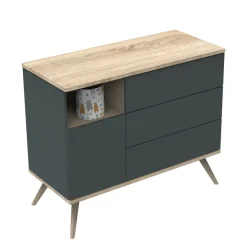 Commodes*Sauthon Original Boréale commode de Gris