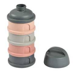 Doseurs*Béaba Boîte Doseuse 4 compartiments de Mineral Grey/Pink