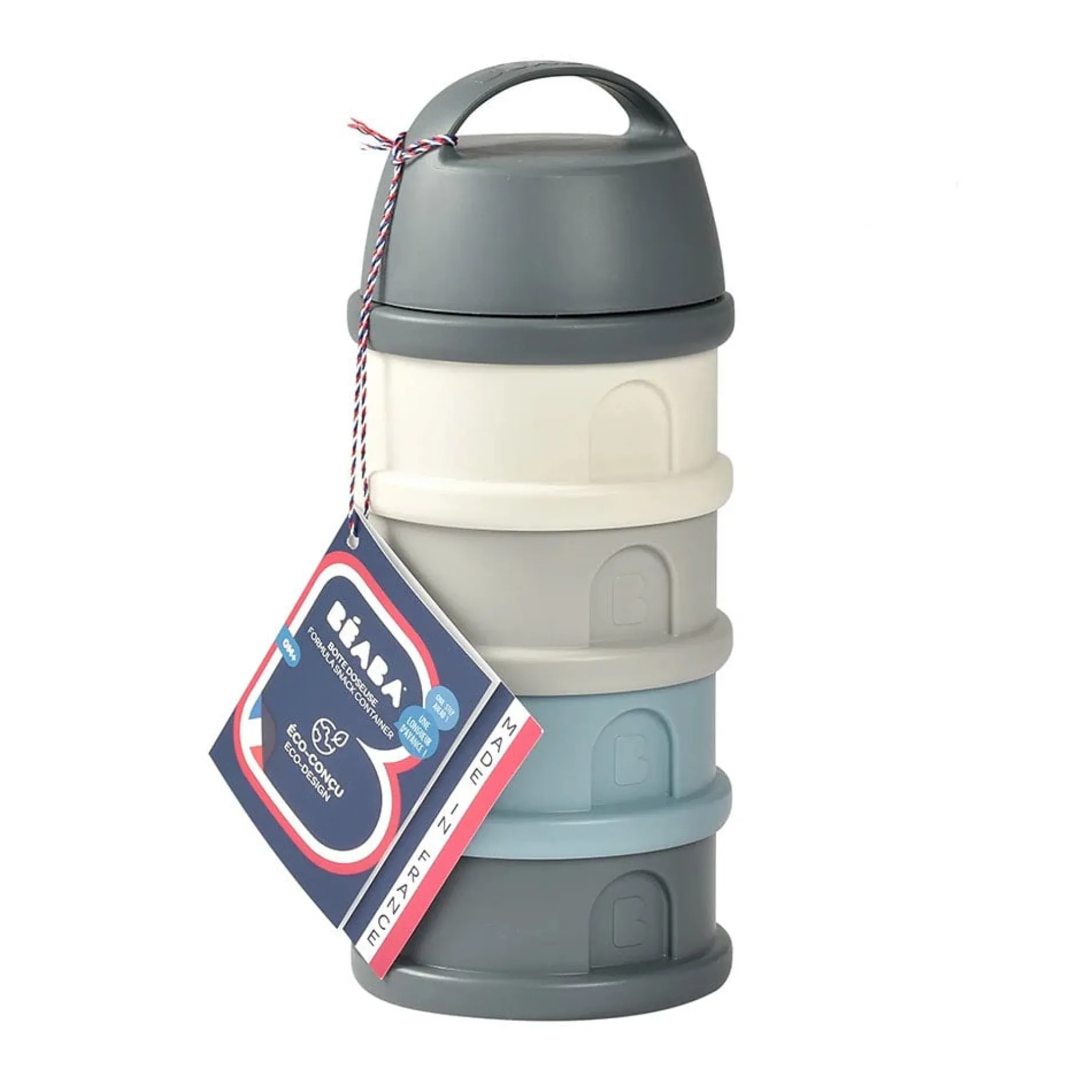 Doseurs*Béaba Boîte Doseuse 4 compartiments de Mineral Grey Blue