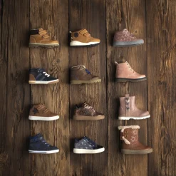 Chaussures Fille|Chaussettes, Collants, Chaussons*P'tit Bisou premiers pas Bottines cœurs 21 de Vieux rose