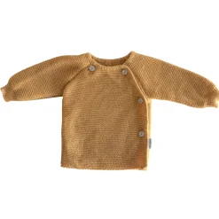 Collection Tricot|Vêtements Naissance*P'tit bisou Brassière Collection Trousseau Tricot 2019 0-1 mois de Curry