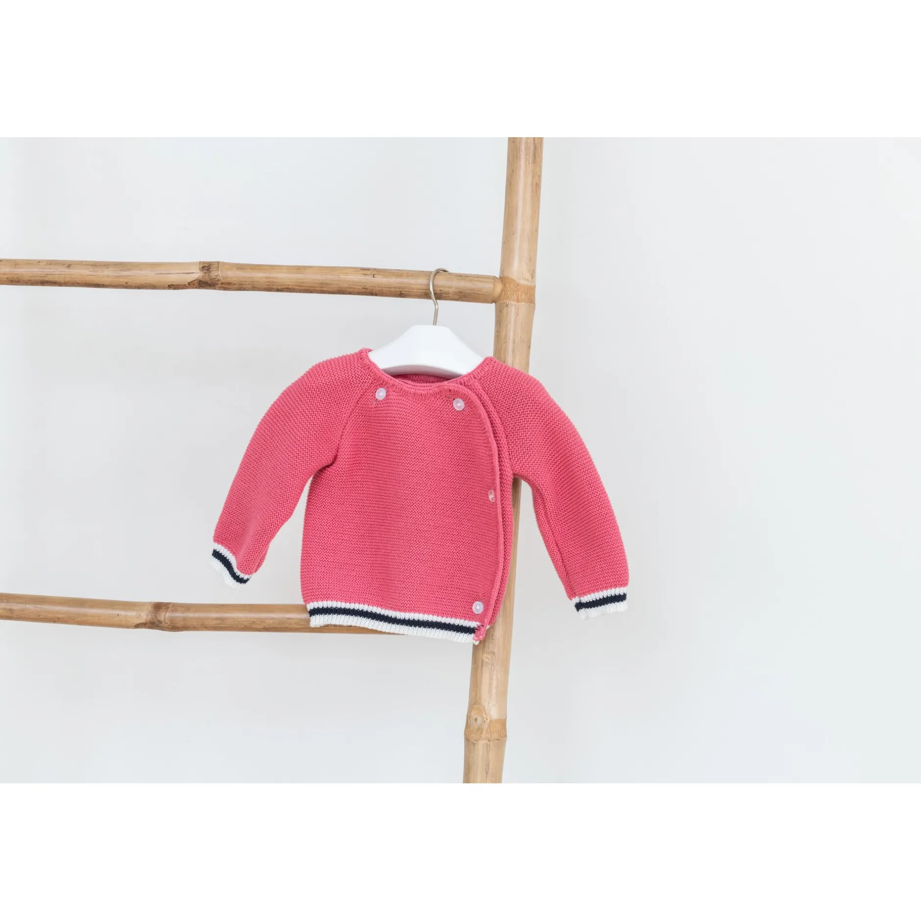 Collection Tricot|Vêtements Naissance*P'tit bisou Brassière de naissance 0-1 mois de Rose