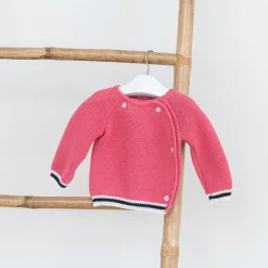 Collection Tricot|Vêtements Naissance*P'tit bisou Brassière de naissance 0-1 mois de Rose