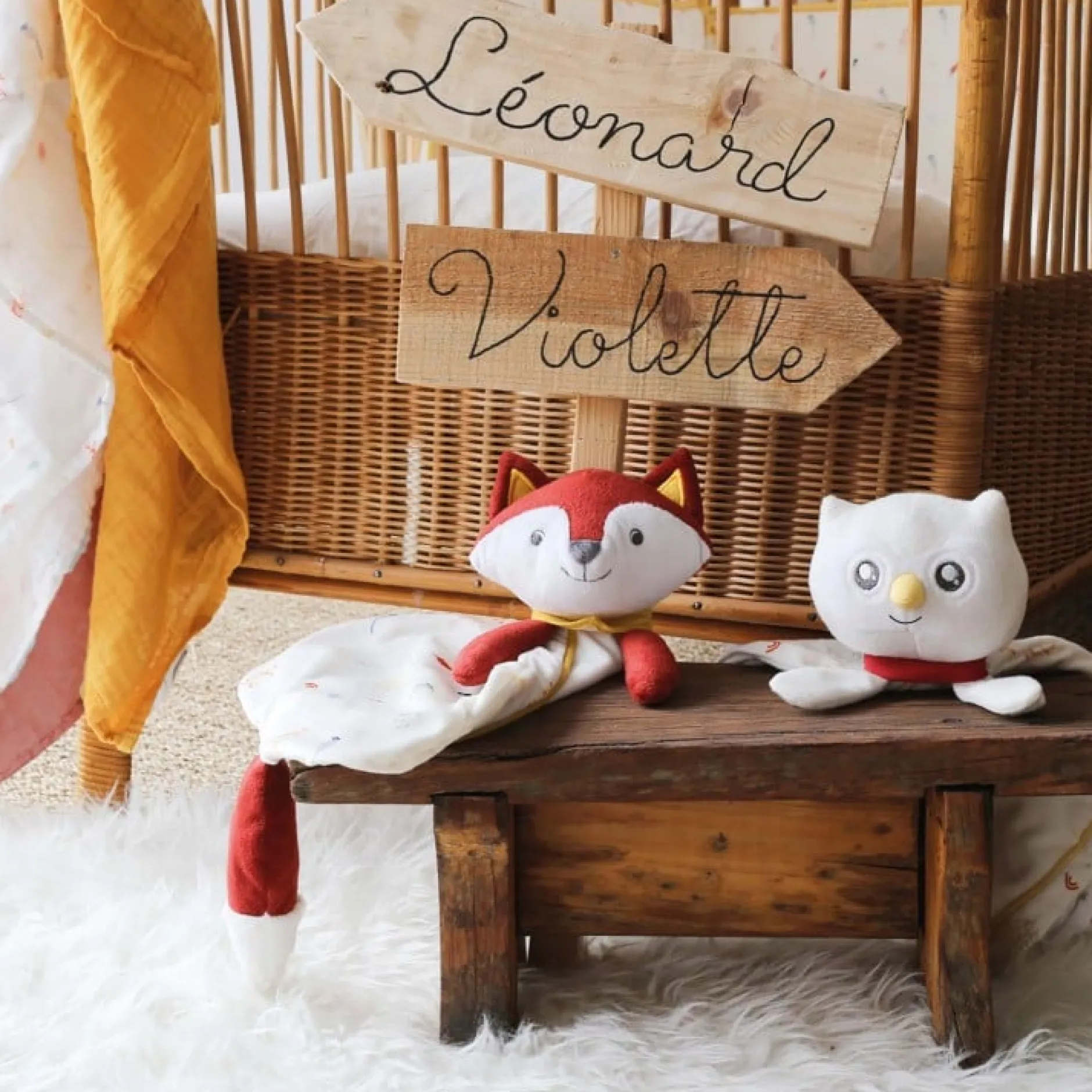 Doudous*Trois Kilos Sept Cache cache en forêt Doudou Violette de