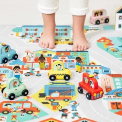 Jouets En Bois*Janod Camion Pompiers Bois de Rouge