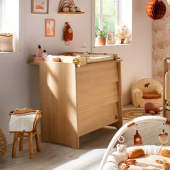 Commodes*Sauthon Baby's Sweet Home Cannelle Commode de Chêne miel