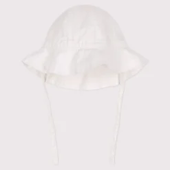 Chapeaux, Bonnets, Écharpes*Petit Bateau Capeline bébé en popeline unie de Ecume