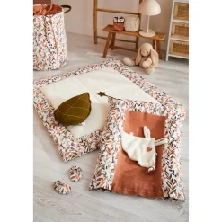 Housse De Matelas À Langer*BB&Co Caramel Forest Housse de matelas à langer 60 x 80 cm de Imprimé feuillages cassonade