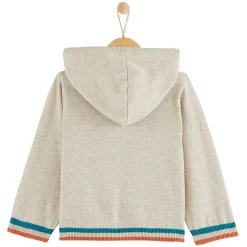 Gilets, Pulls*Marèse Cardigan à capuche Super Bolides 6 mois de Gris mouliné