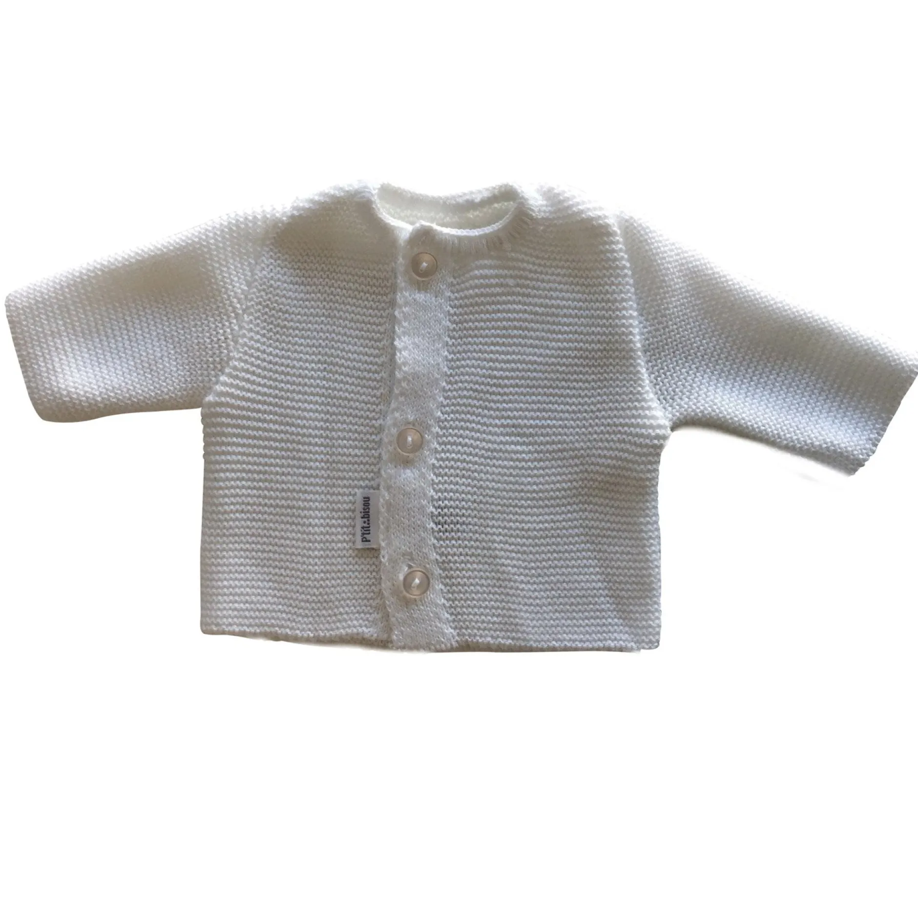 Collection Tricot|Vêtements Naissance*P'tit bisou Cardigan coton bio Collection Trousseau Tricot 2019 0 mois de