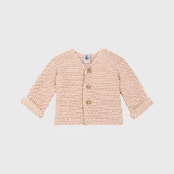 Gilets, Pulls|Gilets, Pulls, Cardigans*Petit Bateau Cardigan en tricot point mousse de Saline